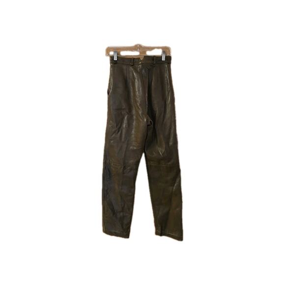 Leather Pants 30x30 Indulgence Brand Vintage Size 8 Buttery Soft Brown - Picture 4 of 6